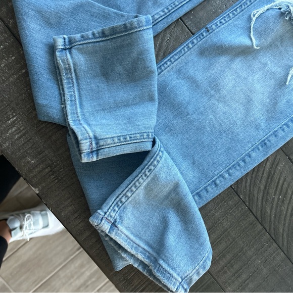 Hollister Jeans Mens 31x32 Light Blue Stacked Skinny Advanced Stretch Distressed - Picture 6 of 10